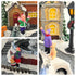 Christmas Village Snowy Fountain Milky Way River Musical Multicolor LED Light Up